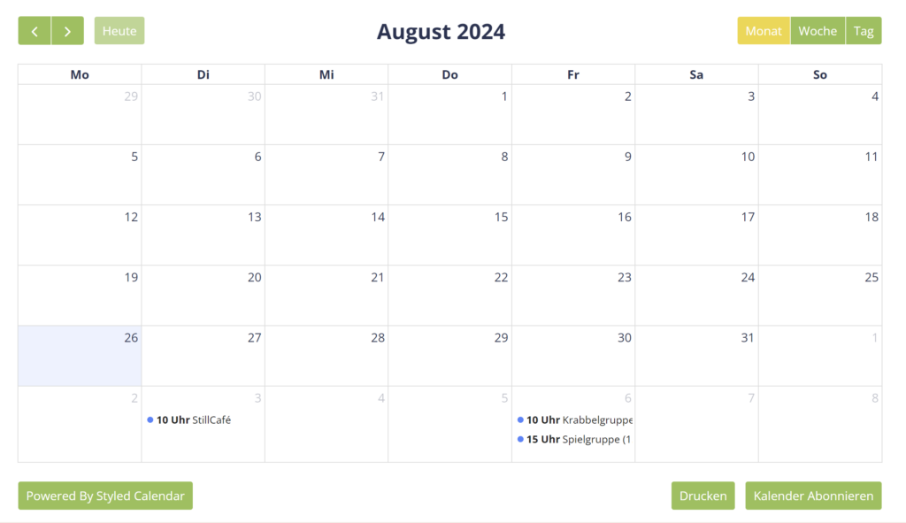 Styledcalendar Com Pretty Embededded Google Calendar